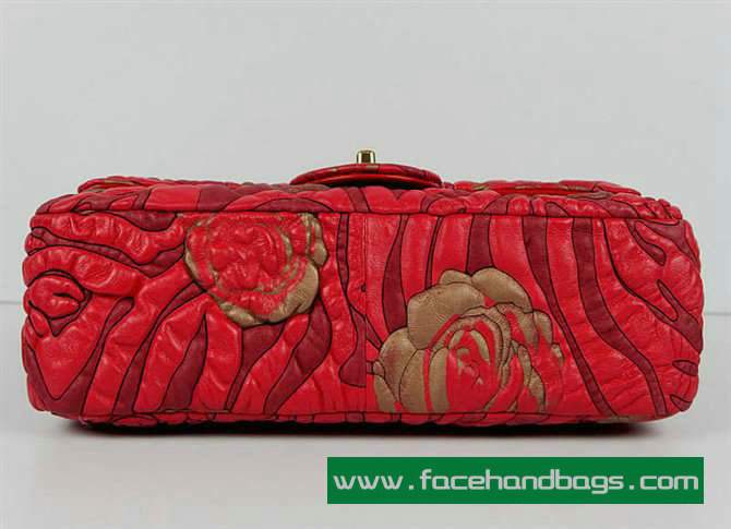 Chanel 2.55 Rose Handbag 50135 Gold Hardware-Red Gold